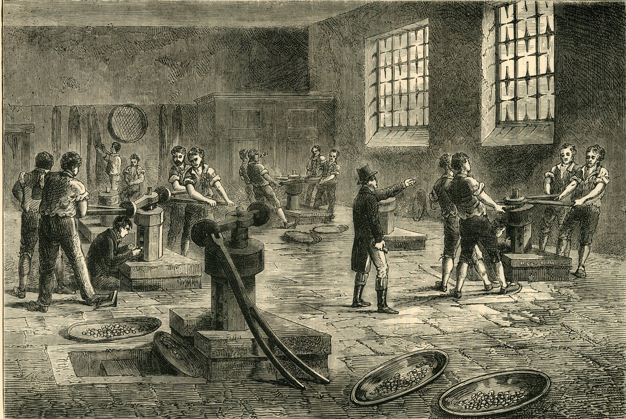 Myntverkets interiør, c1872. av Unbekannt
