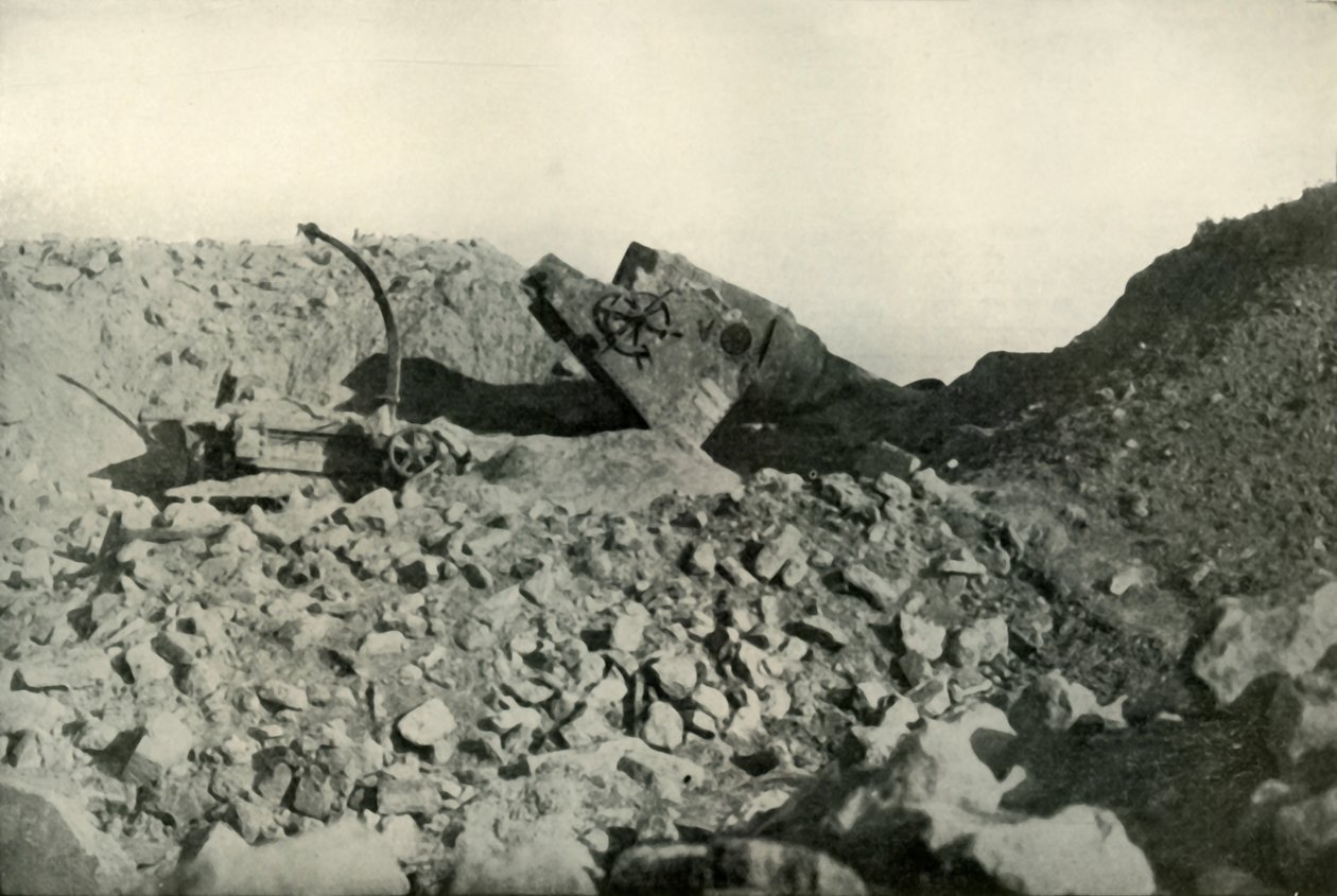 Interiøret i Seddul Bahr-fortene, 1919. av Unbekannt