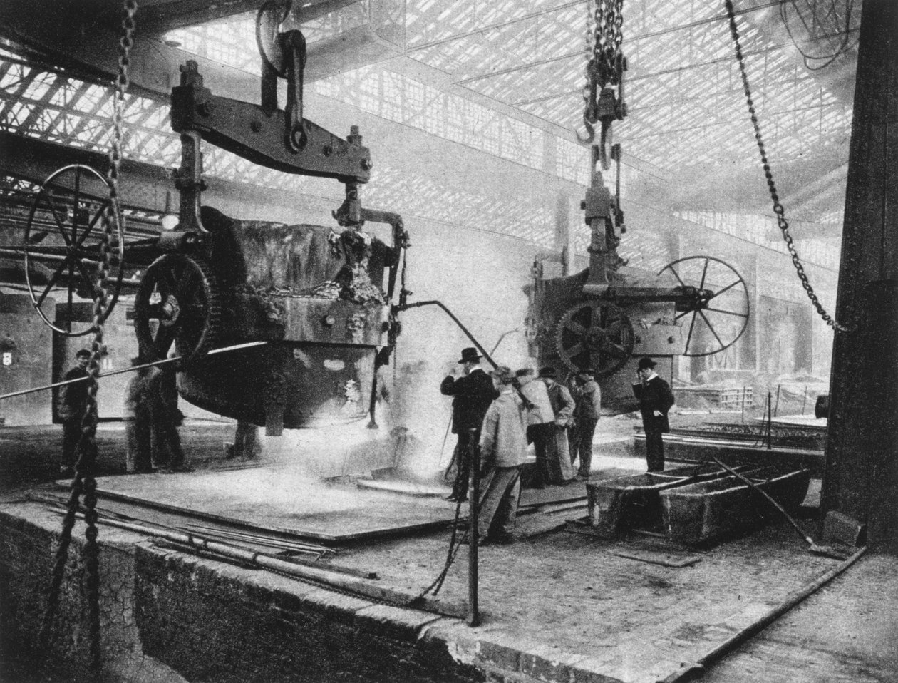 Innvendig utsikt, Krupp verk, Essen, Ruhr, Tyskland, første verdenskrig, 1917 av Unbekannt