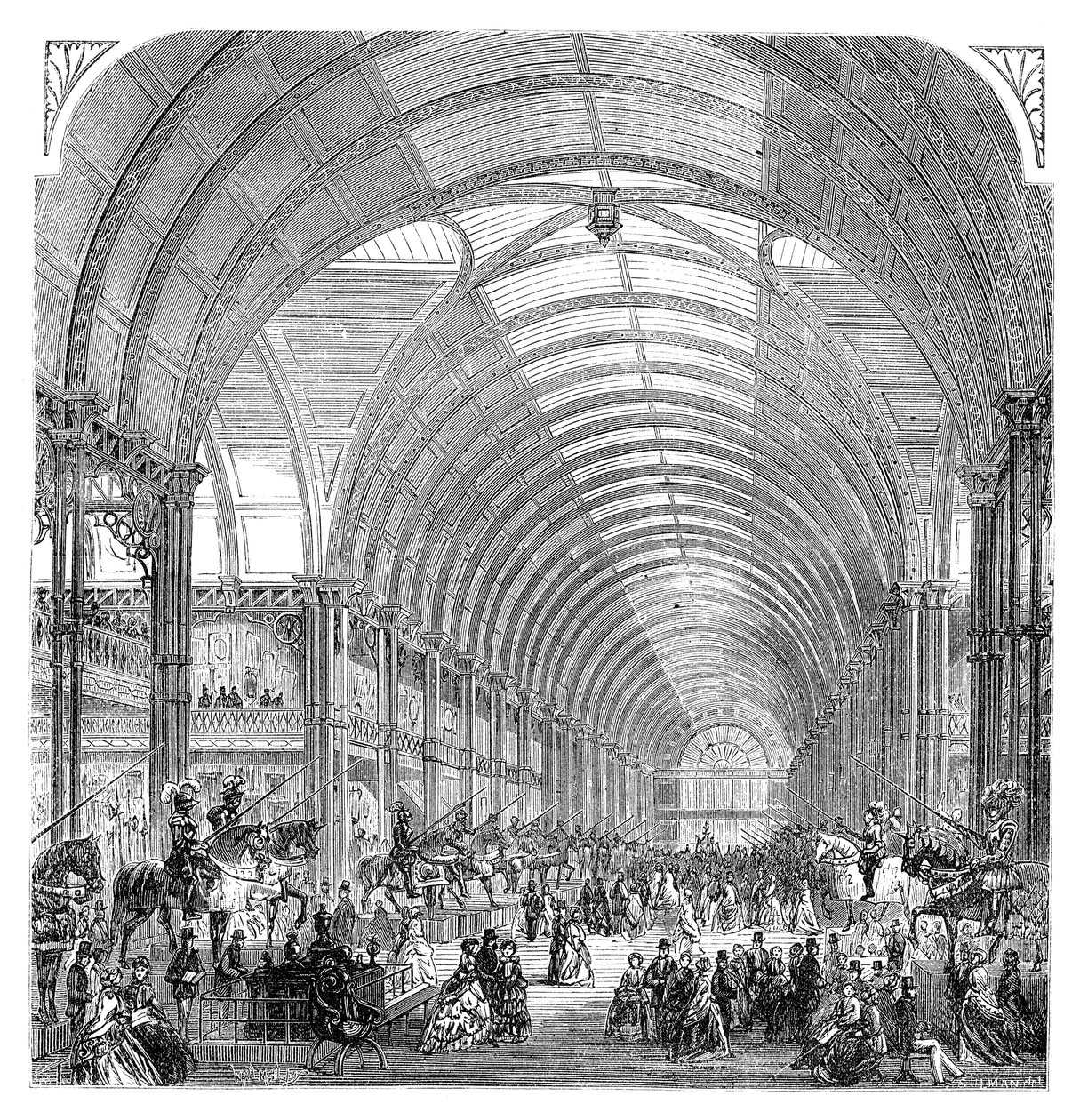 Innvendig utsikt over Manchester-utstillingen, 1857 sent på 1800-tallet av Unbekannt