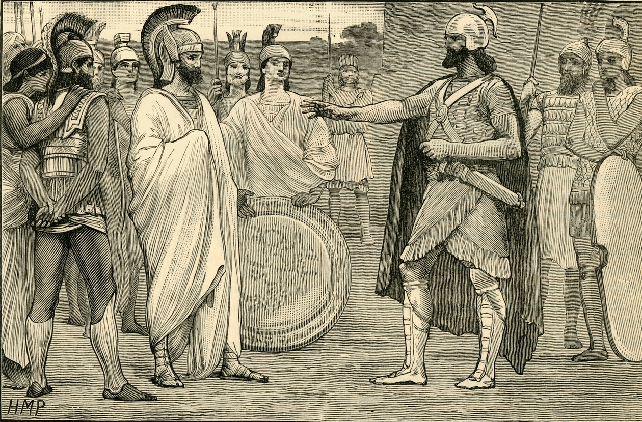 Intervju mellom Agesilaus og Pharnabazus, 1890. av Unbekannt