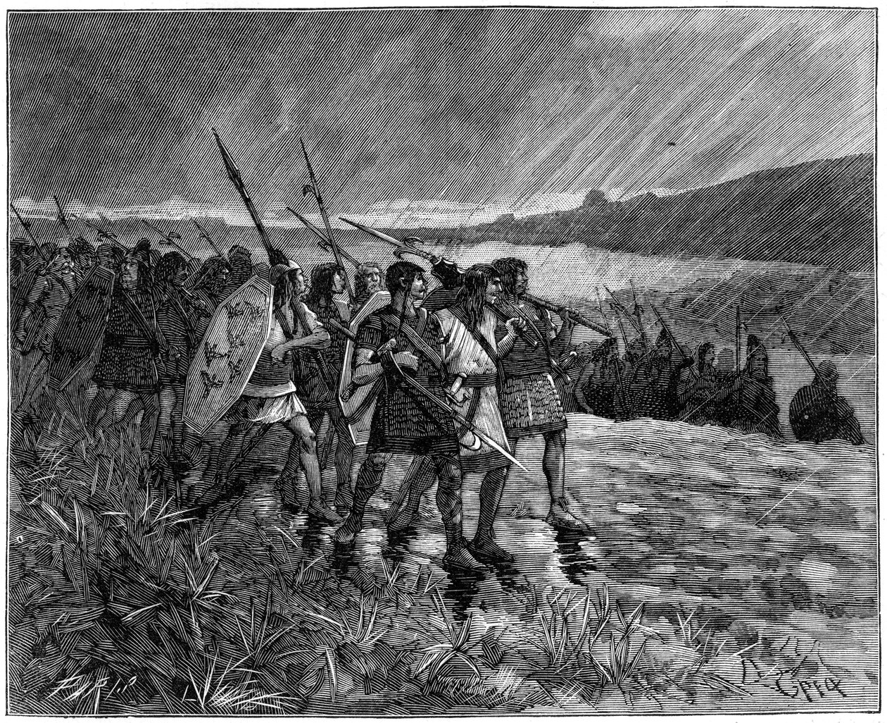 Invasjon av alanerne eller vestgoterne, Gallia, tidlig på 500-tallet 1882-1884 av Unbekannt