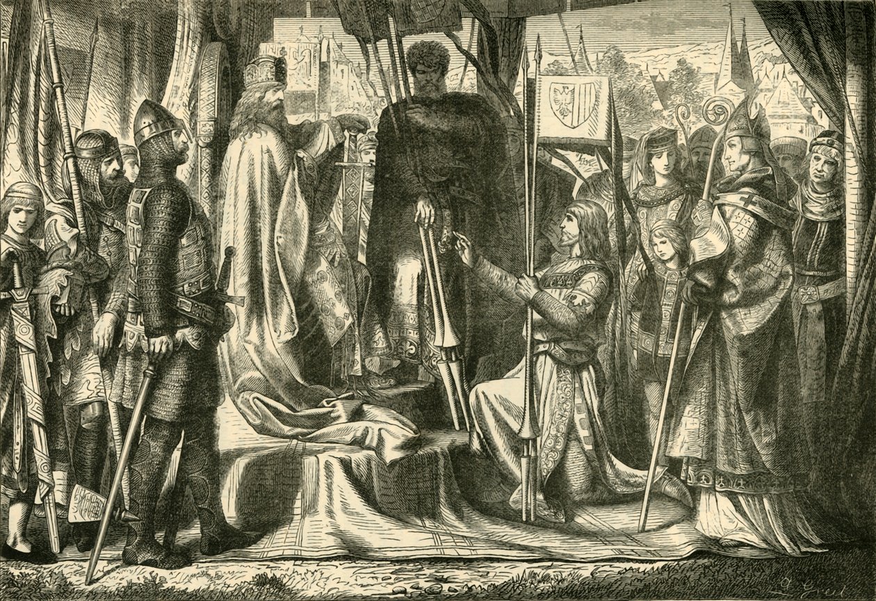 Investitur av Henry Jasomirgott som første hertug av Østerrike, 1156, 1890. av Unbekannt