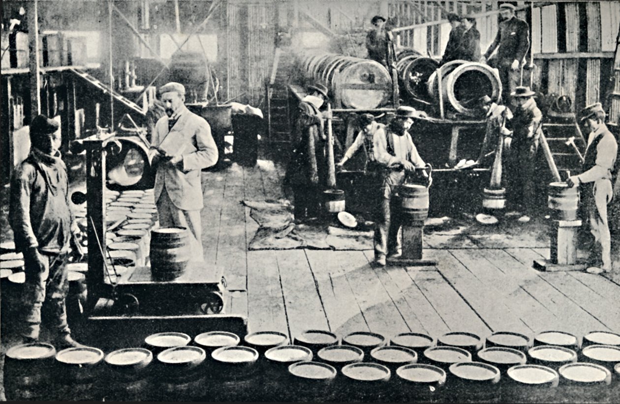 Jod blir klargjort for forsendelse i Salitreras of Tarapaca, 1911 av Unbekannt