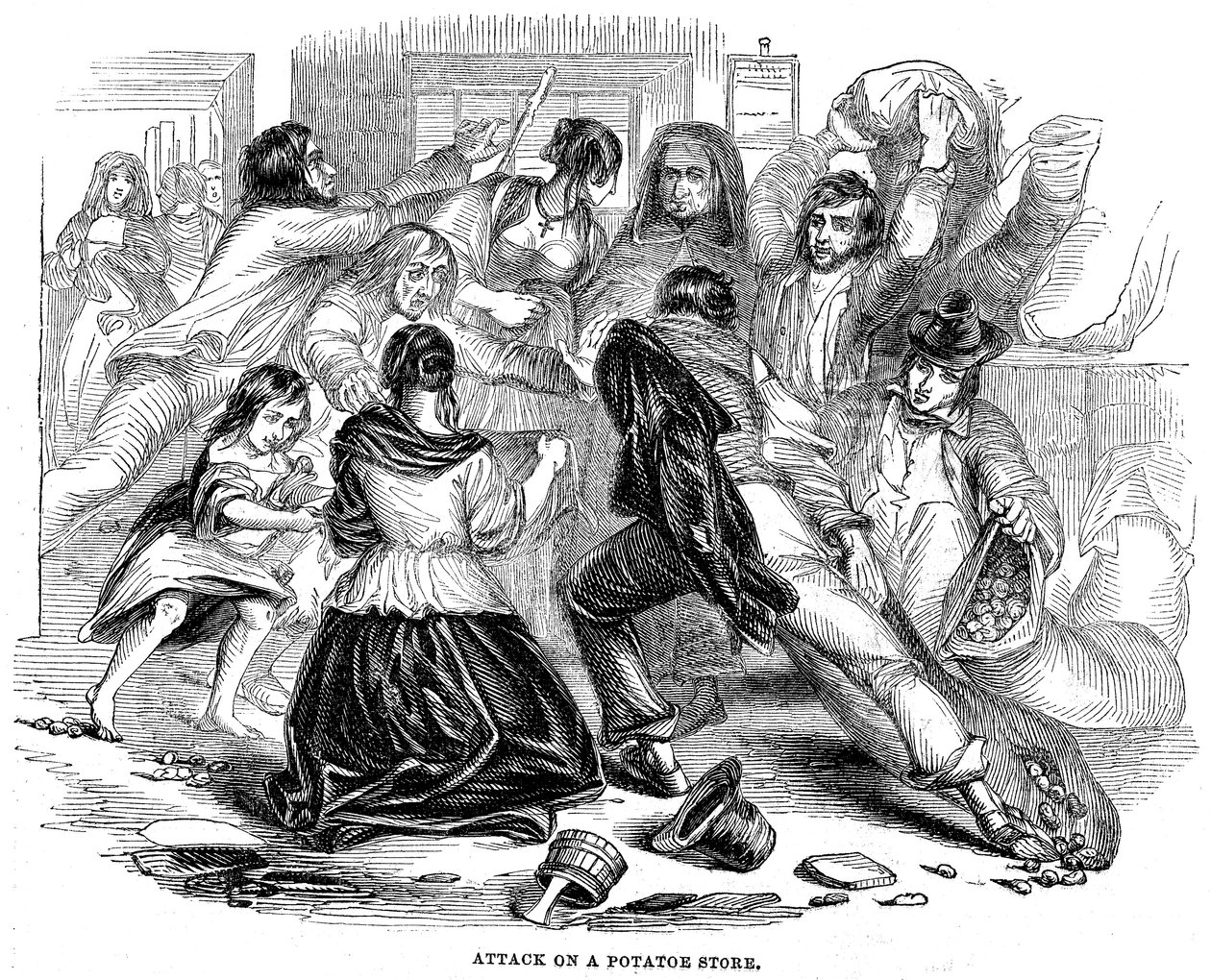 Irsk potet hungersnød, 1842 av Unbekannt