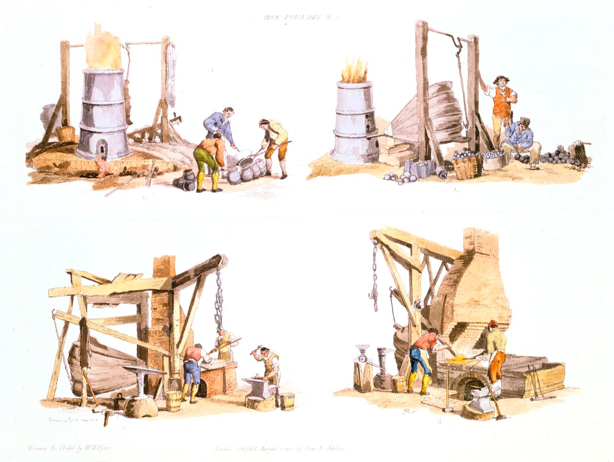 Jernstøperi, 1802 av Unbekannt
