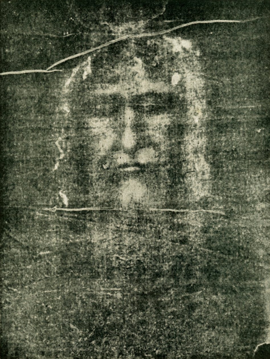 Er det synlige bildet på det hellige likkledet et fotografi av Kristus, 1902. av Unbekannt