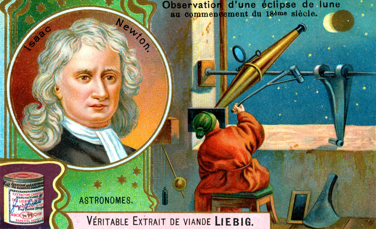 Isaac Newton , engelsk matematiker, astronom og fysiker, c1900 av Unbekannt