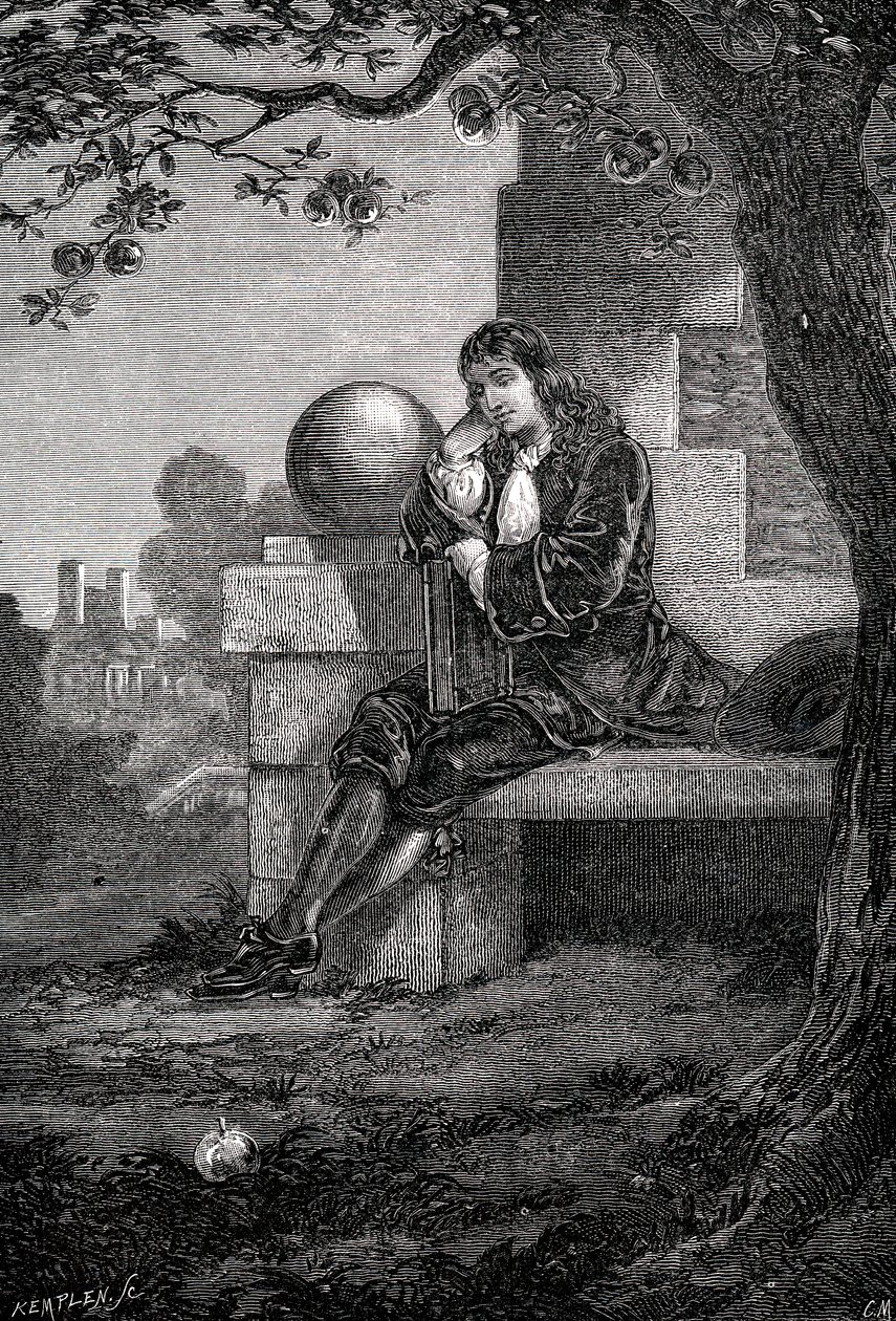 Isaac Newton, engelsk vitenskapsmann og matematiker, 1600-tallet c1880 av Unbekannt