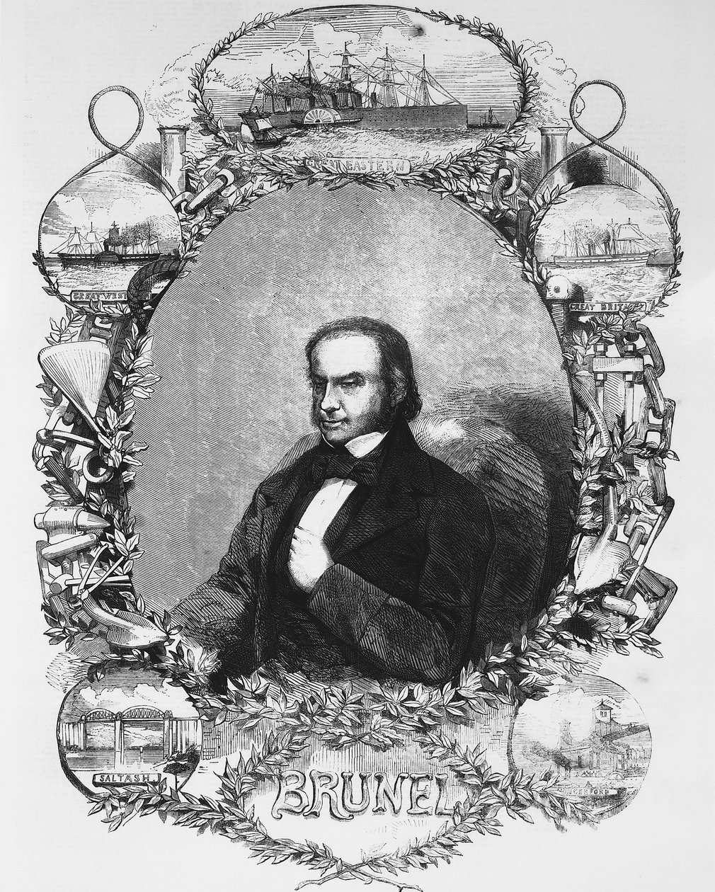 Isambard Kingdom Brunel, sivilingeniør, ca 1850-tallet av Unbekannt
