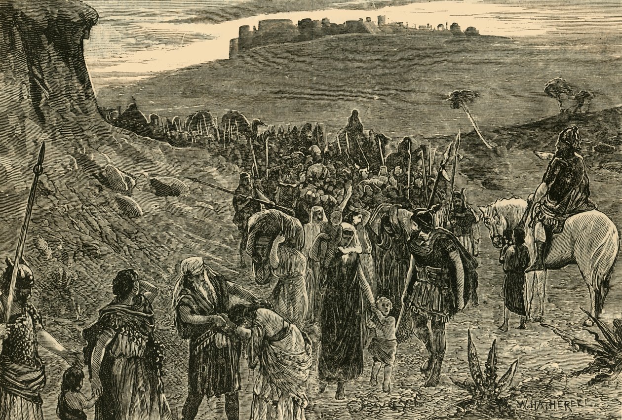 Israelitter går i fangenskap, 1890. av Unbekannt