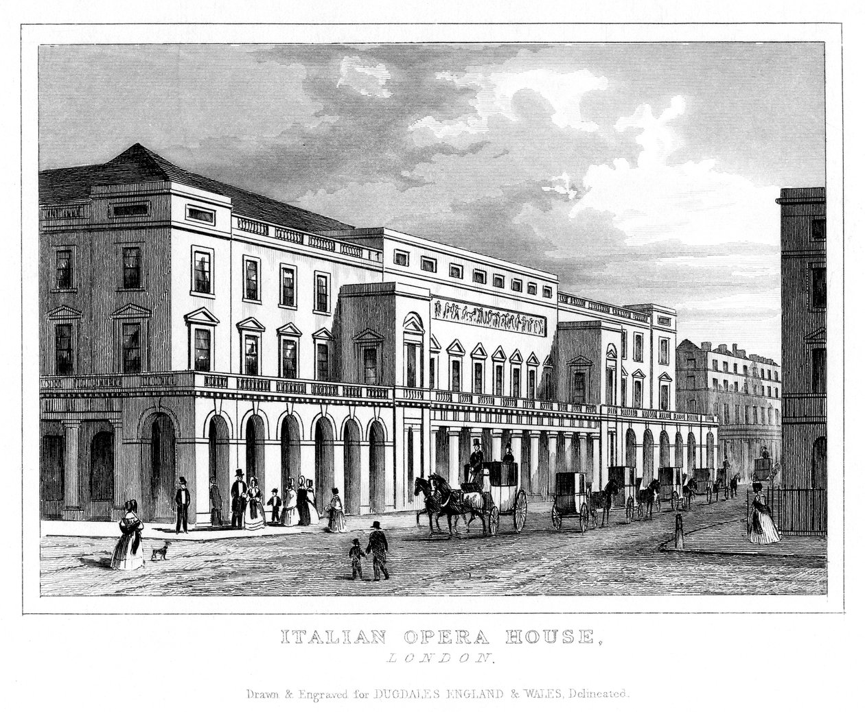 Italian Opera House, Haymarket, Westminster, London, sent på 1700-tallet - tidlig på 1800-tallet av Unbekannt