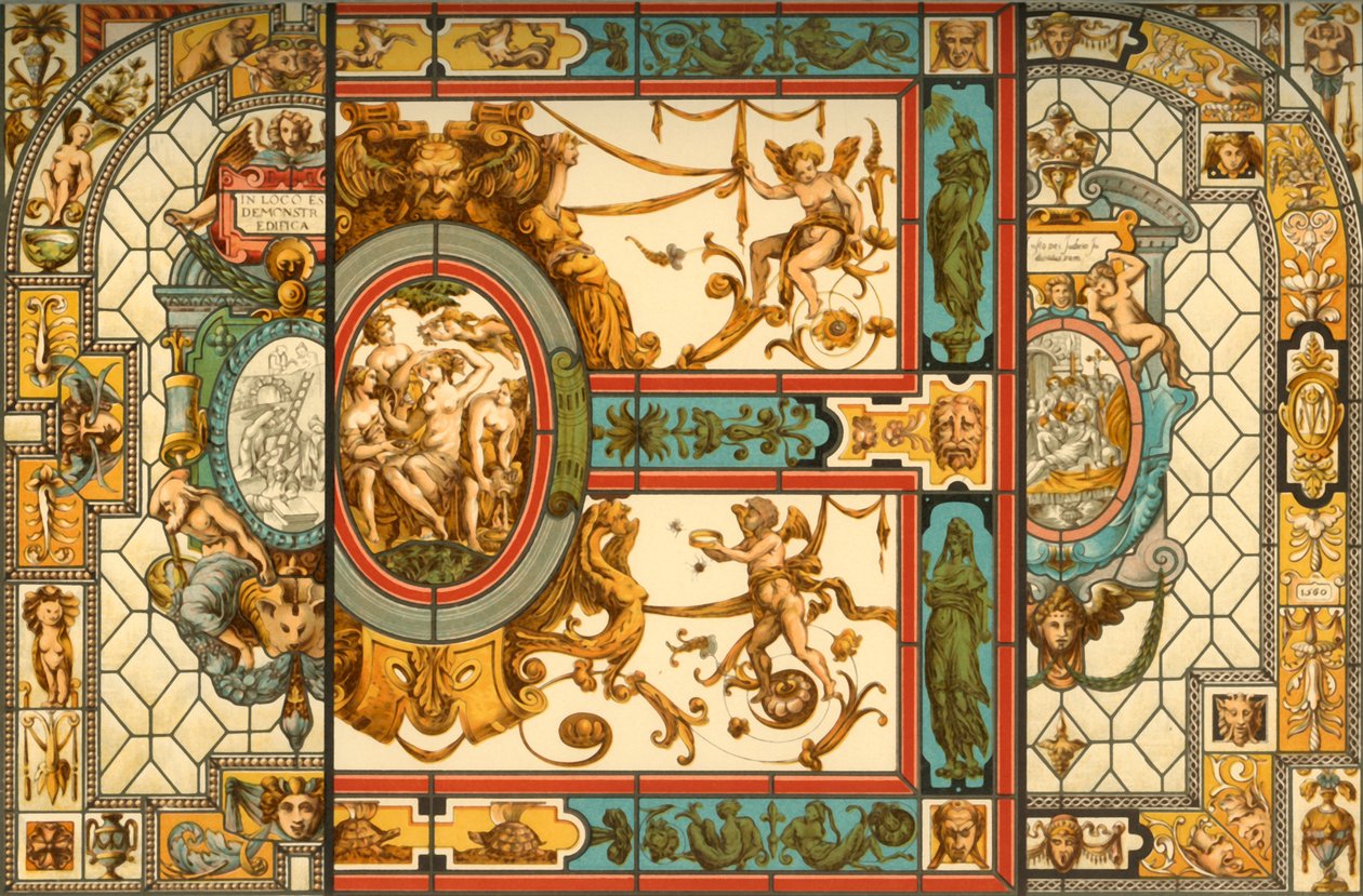 Italiensk renessansemalt glass, 1898. av Unbekannt