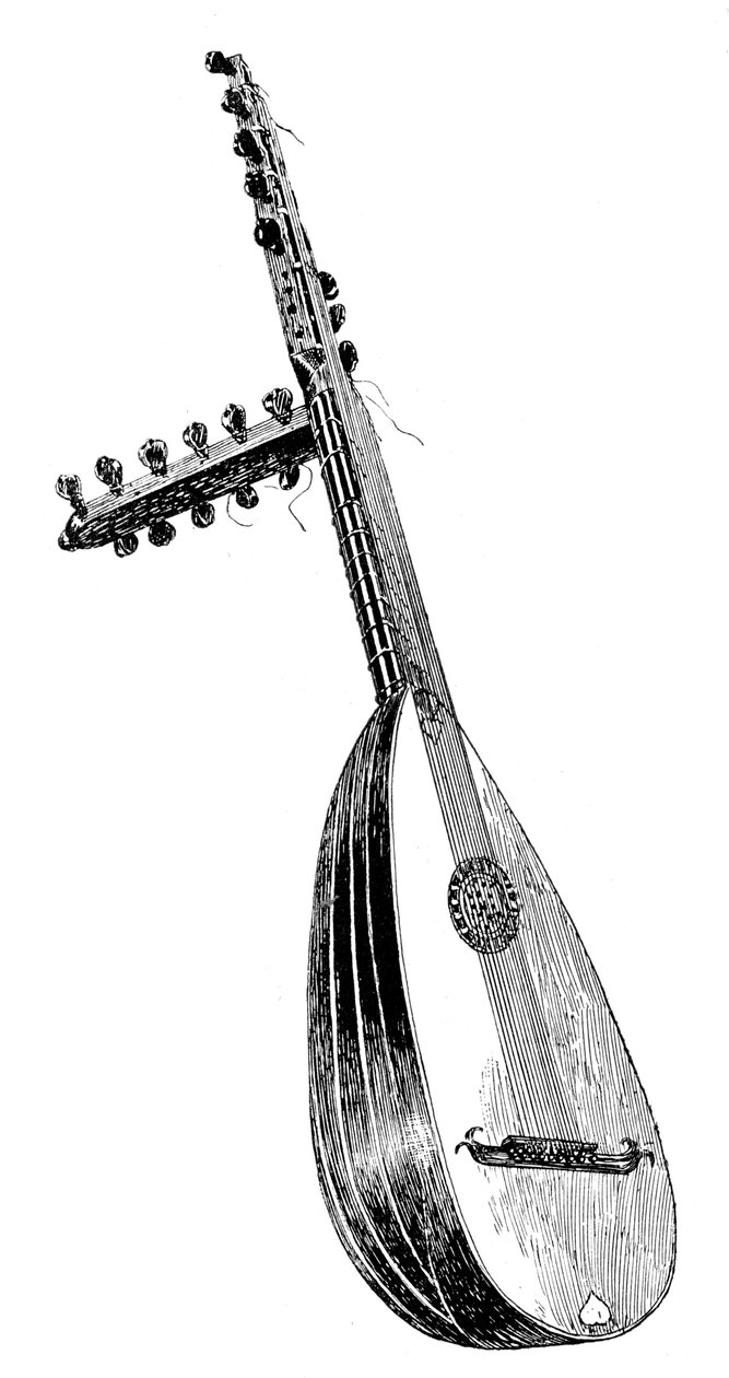 Italiensk teorbo, 1500-tallet, 1901 av Unbekannt