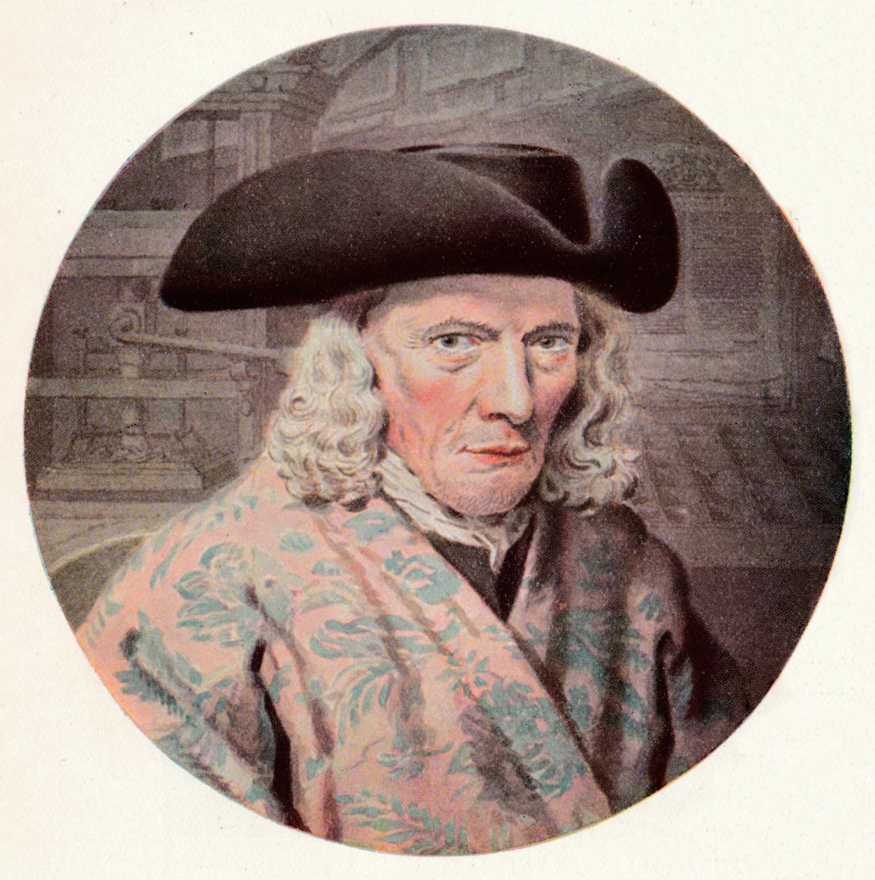 Izaak Enschede 1681-1761, grunnlegger av trykkeriet Royal Joh. Enschede, c1700-tallet av Unbekannt