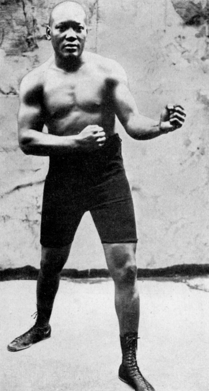 Jack Johnson, den første svarte verdensmesteren i tungvektsboksing, 1908 1951 av Unbekannt