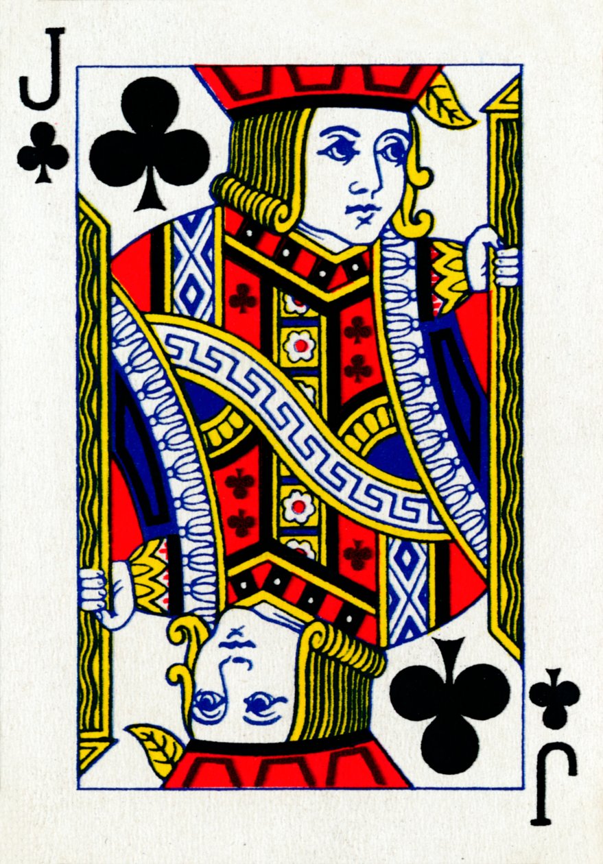 Jack of Clubs fra en kortstokk med Goodall & Son Ltd.-spillekort, c1940 av Unbekannt