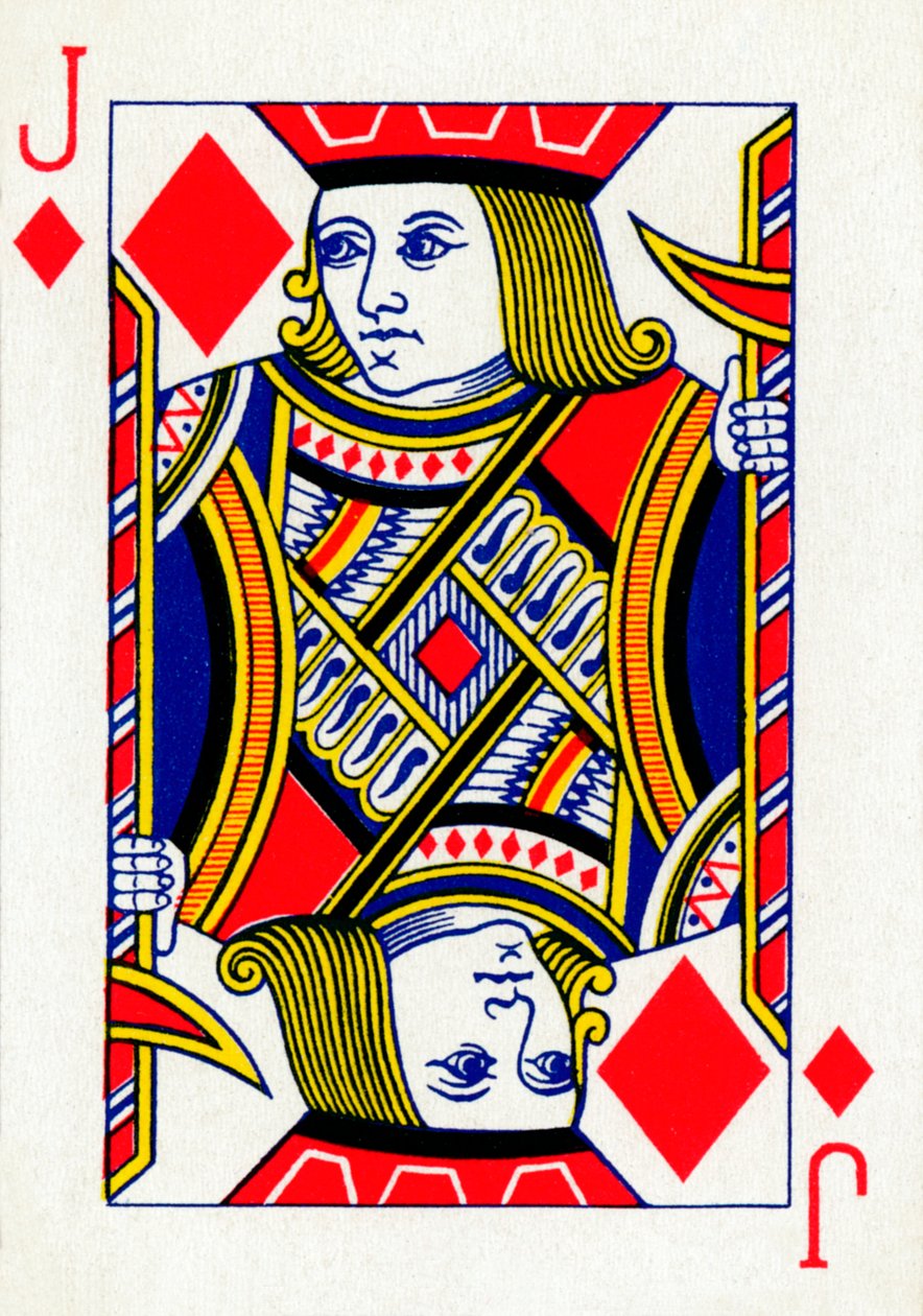 Jack of Diamonds fra en kortstokk med Goodall & Son Ltd.-spillekort, c1940 av Unbekannt