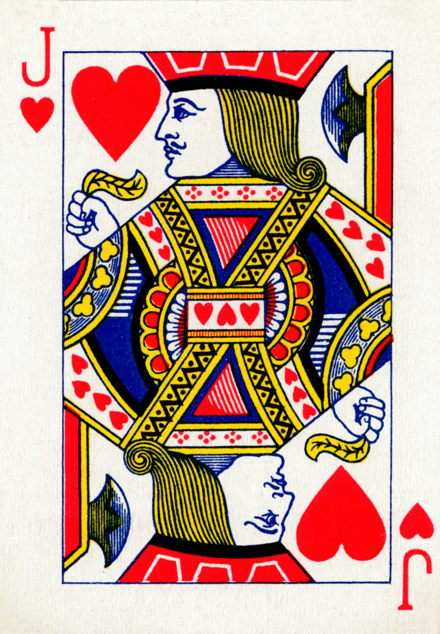 Jack of Hearts fra en kortstokk med Goodall & Son Ltd.-spillekort, c1940 av Unbekannt