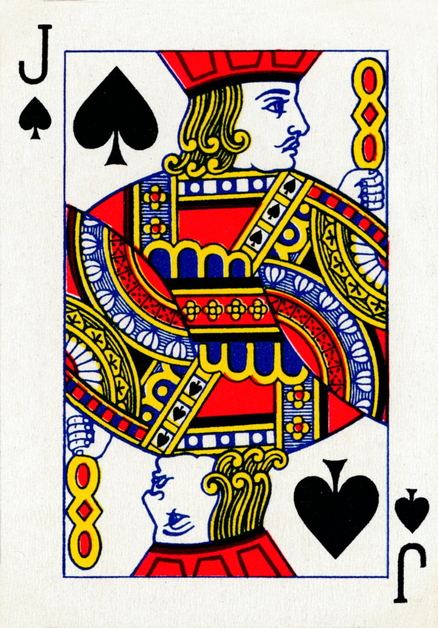 Jack of Spades fra en kortstokk med Goodall & Son Ltd.-spillekort, c1940 av Unbekannt