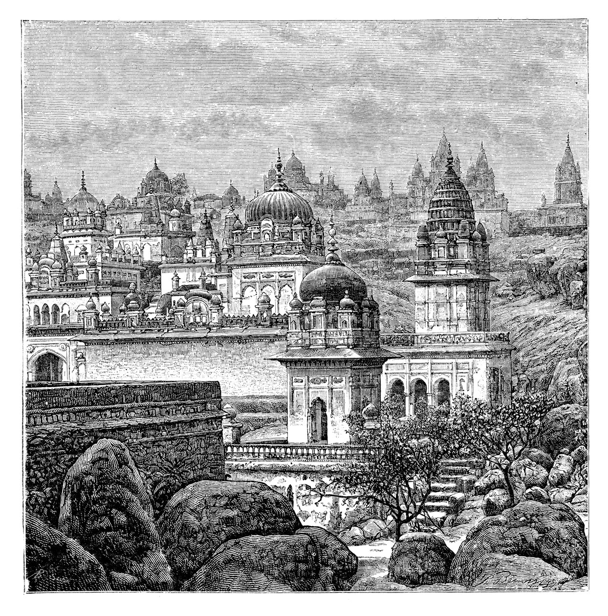 Jaina-templer, Junagadh, Gujarat, India, 1895 av Unbekannt