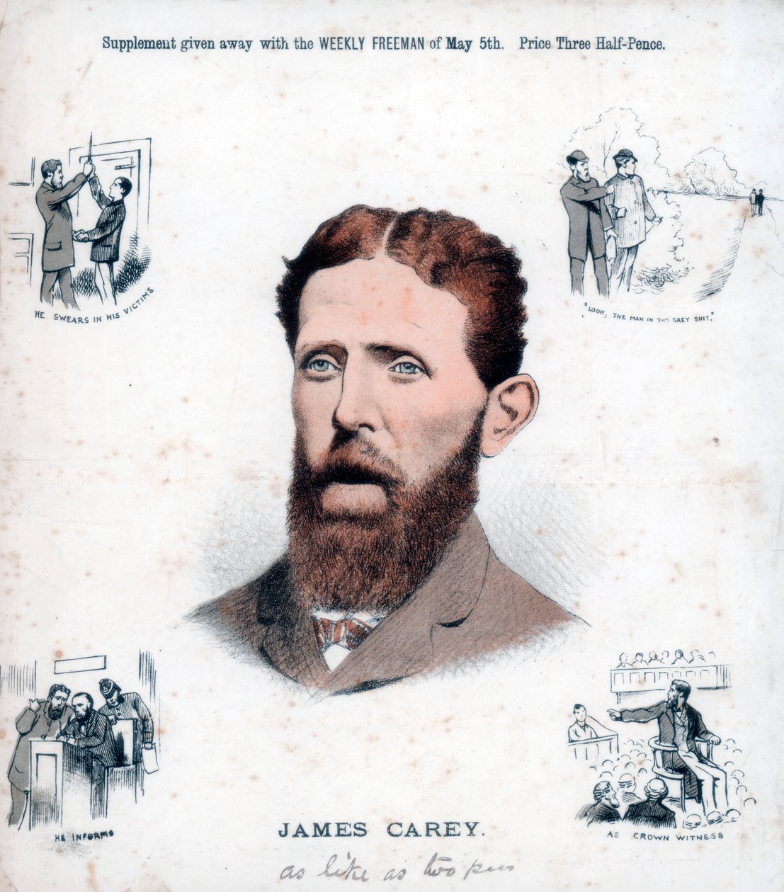 James Carey, irsk republikaner og informant, 1883 av Unbekannt