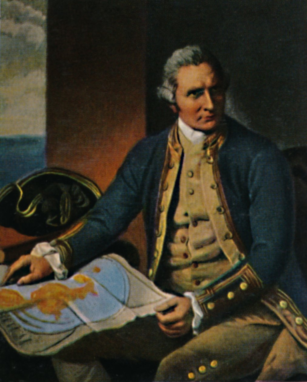 James Cook 1728-1779. - Gravering etter maleriet av Dance, 1934. av Unbekannt