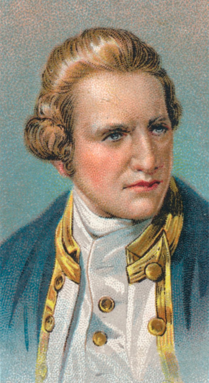 James Cook , engelsk oppdagelsesreisende, navigatør og hydrograf, 1775–1776, 1924 av Unbekannt