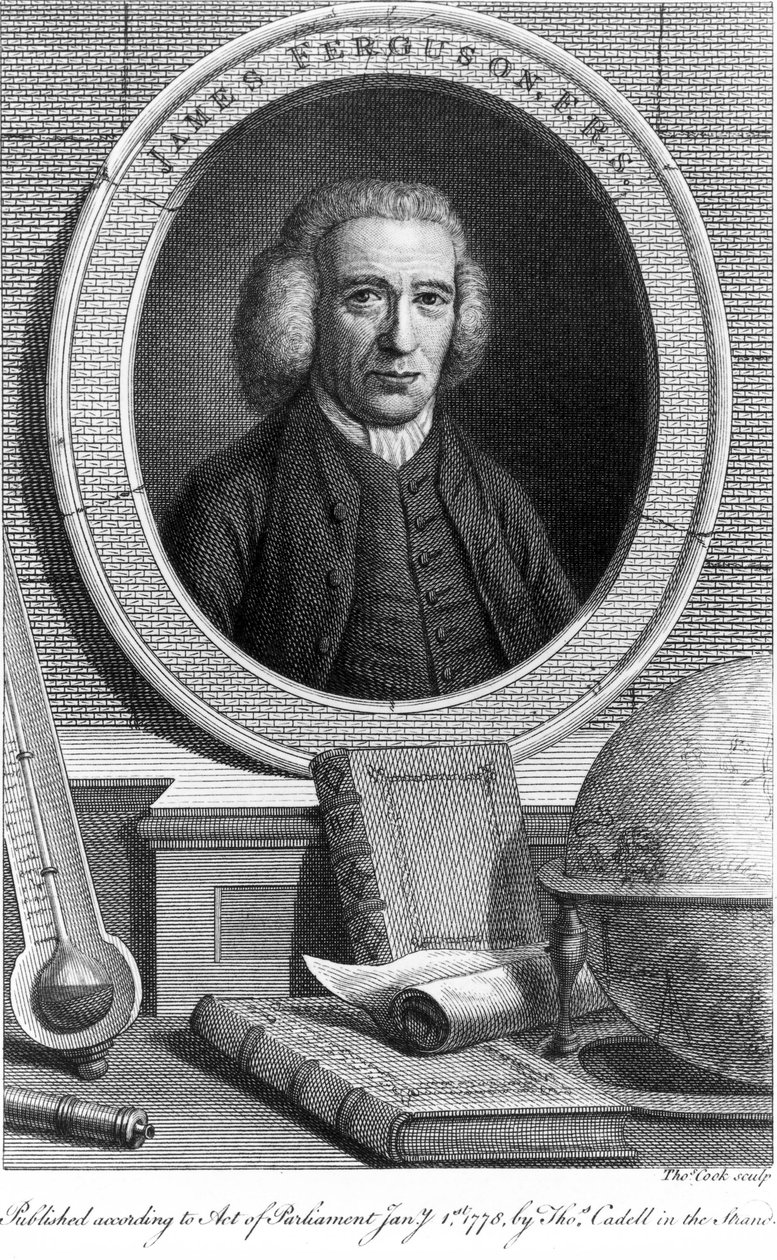 James Ferguson , skotsk astronom, ca 1760-tallet av Unbekannt