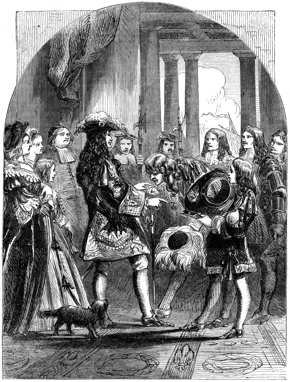 James II tok avskjed med Louis XIV av Frankrike, 1689 av Unbekannt