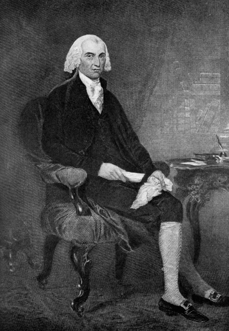 James Madison 1751-1836, fjerde president i USA, 1800-tallet 1908 av Unbekannt