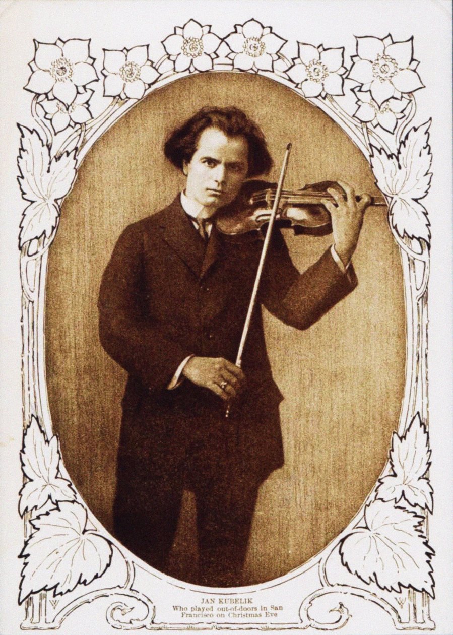 Jan Kubelik spiller på julaften i San Francisco, 1912, 1912 av Unbekannt