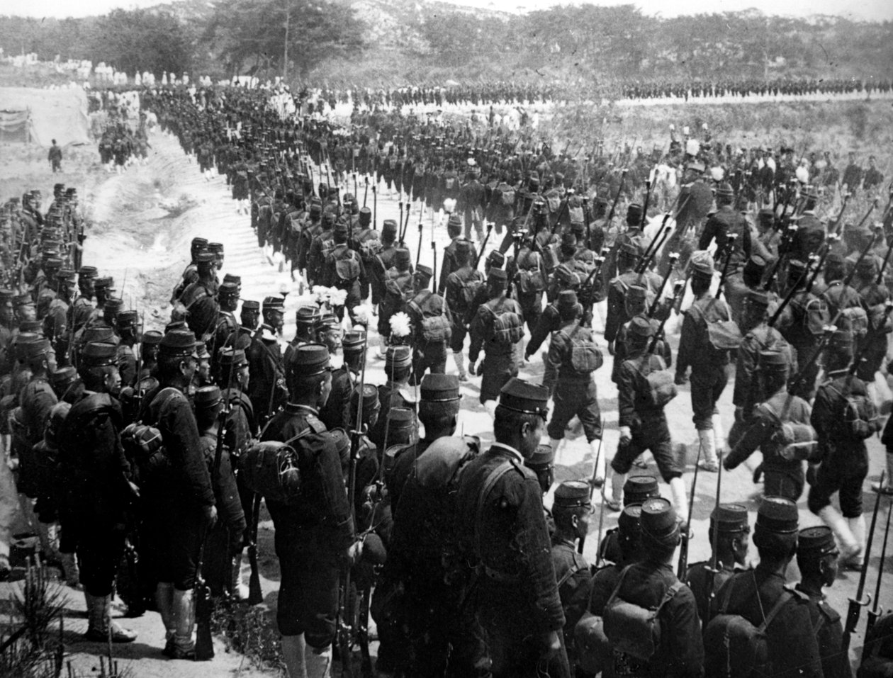 Japanske tropper, Korea, 1900 av Unbekannt