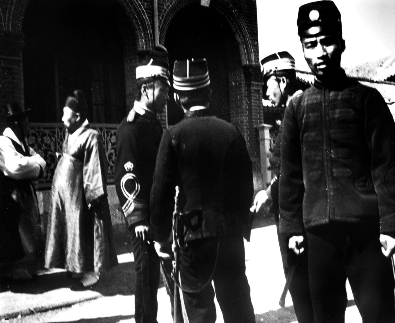 Japanske tropper, Korea, 1900 av Unbekannt