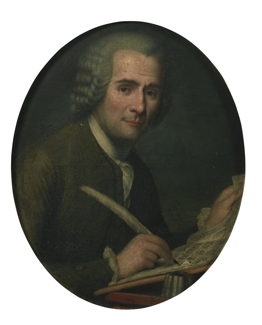 Jean-Jacques Rousseau 1712-1778 skrev et noteark av Unbekannt