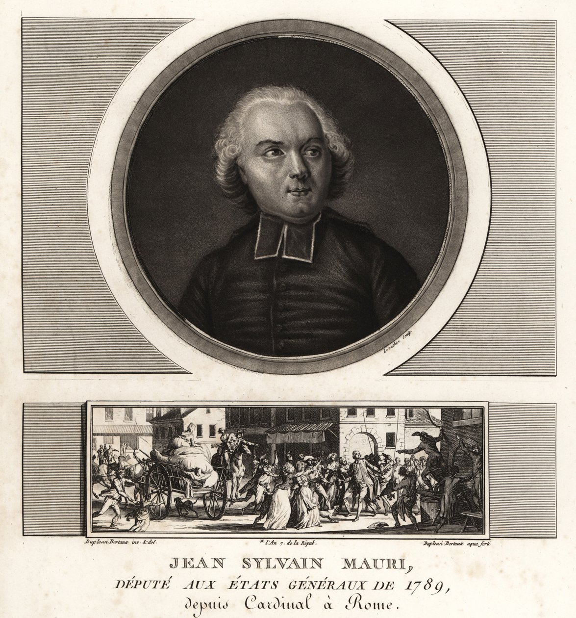 Jean-Sylvain Mauri eller Jean-Sifrein Maury (1746-1817), fransk kardinal, erkebiskop og biskop av Montefiascone av Unbekannt
