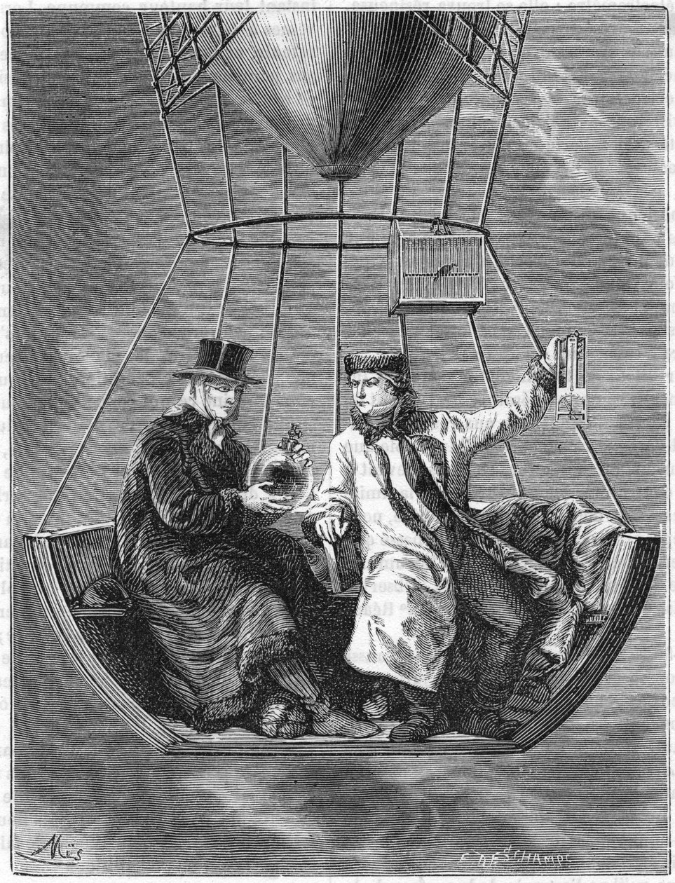 Jean Baptiste Biot og Joseph Louis Gay-Lussac, franske forskere, 1804 1870 av Unbekannt
