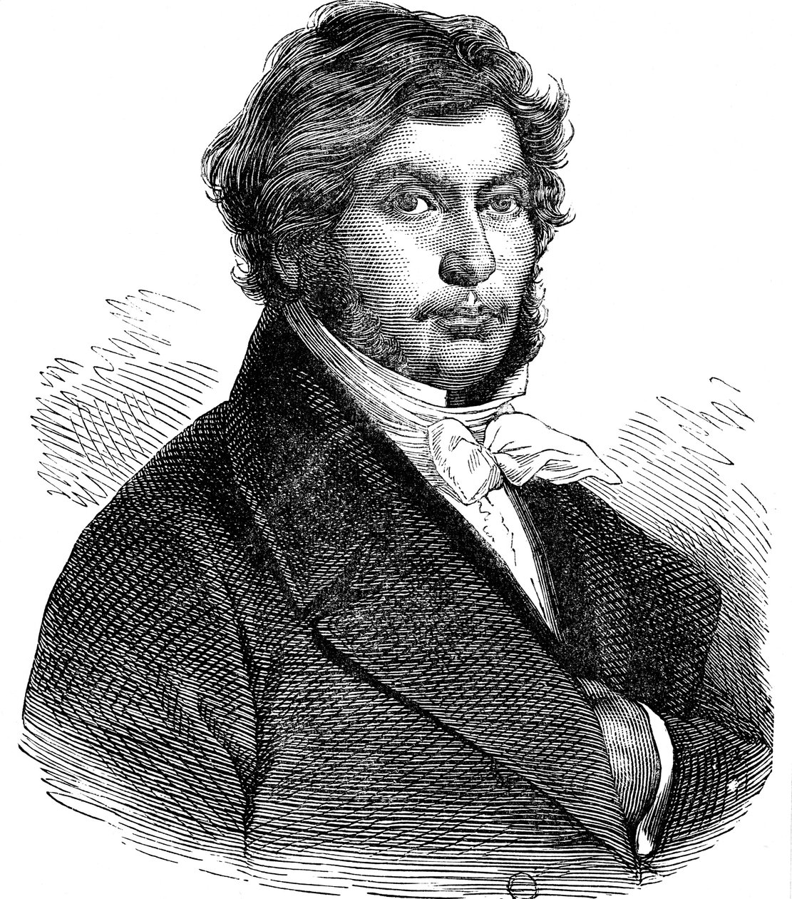 Jean Francois Champollion, fransk historiker, lingvist og egyptolog, 1800-tallet av Unbekannt