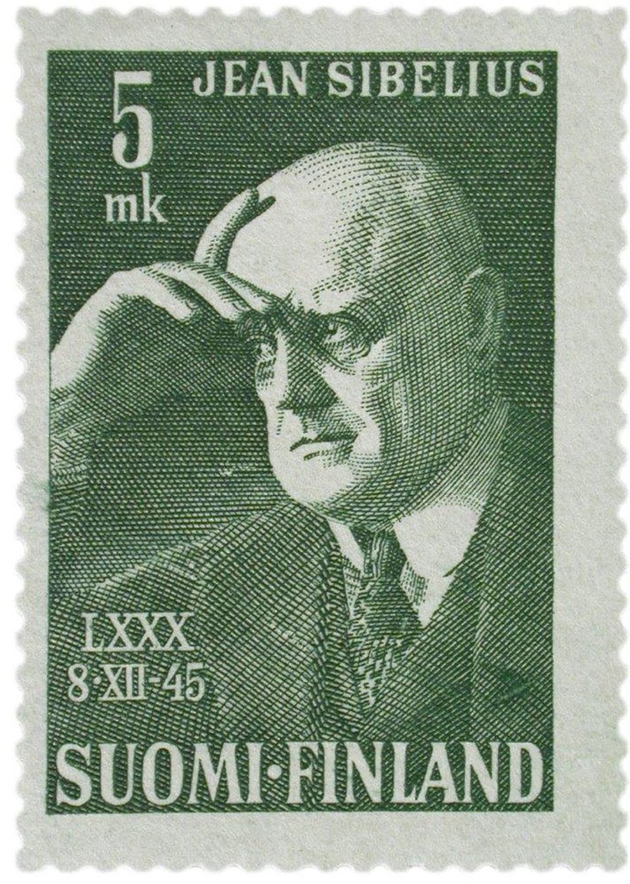 Jean Sibelius frimerke, 1945 av Unbekannt