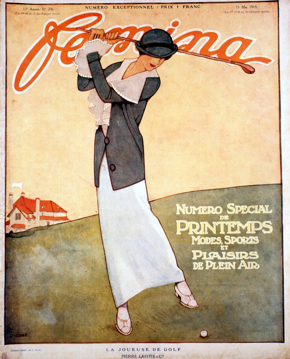 Jemima, magasinomslag, fransk, mai 1913 av Unbekannt
