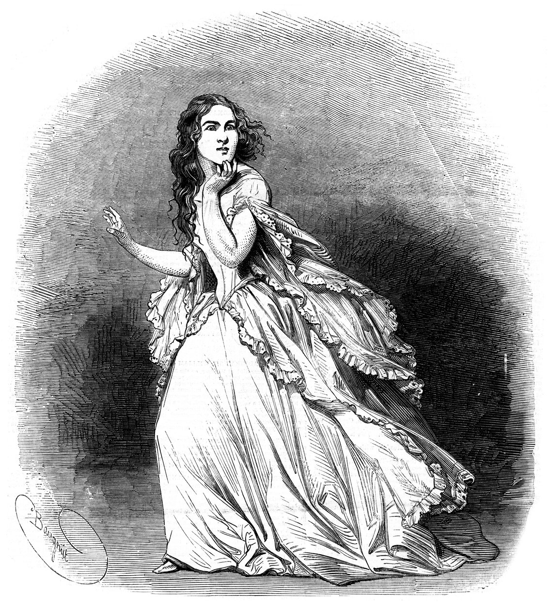 Jenny Lind, sopran kjent som den svenske nattergalen, 1848 av Unbekannt