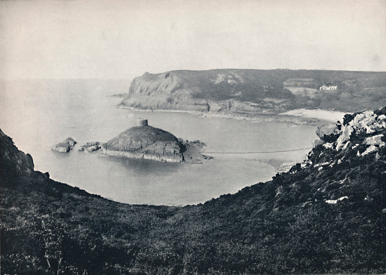 Jersey - Portelet Bay og Janvrin Island, 1895 av Unbekannt