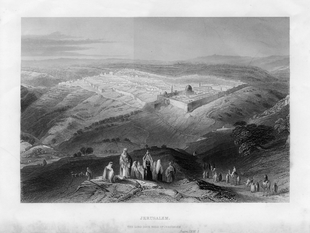 Jerusalem, 1800-tallet av Unbekannt