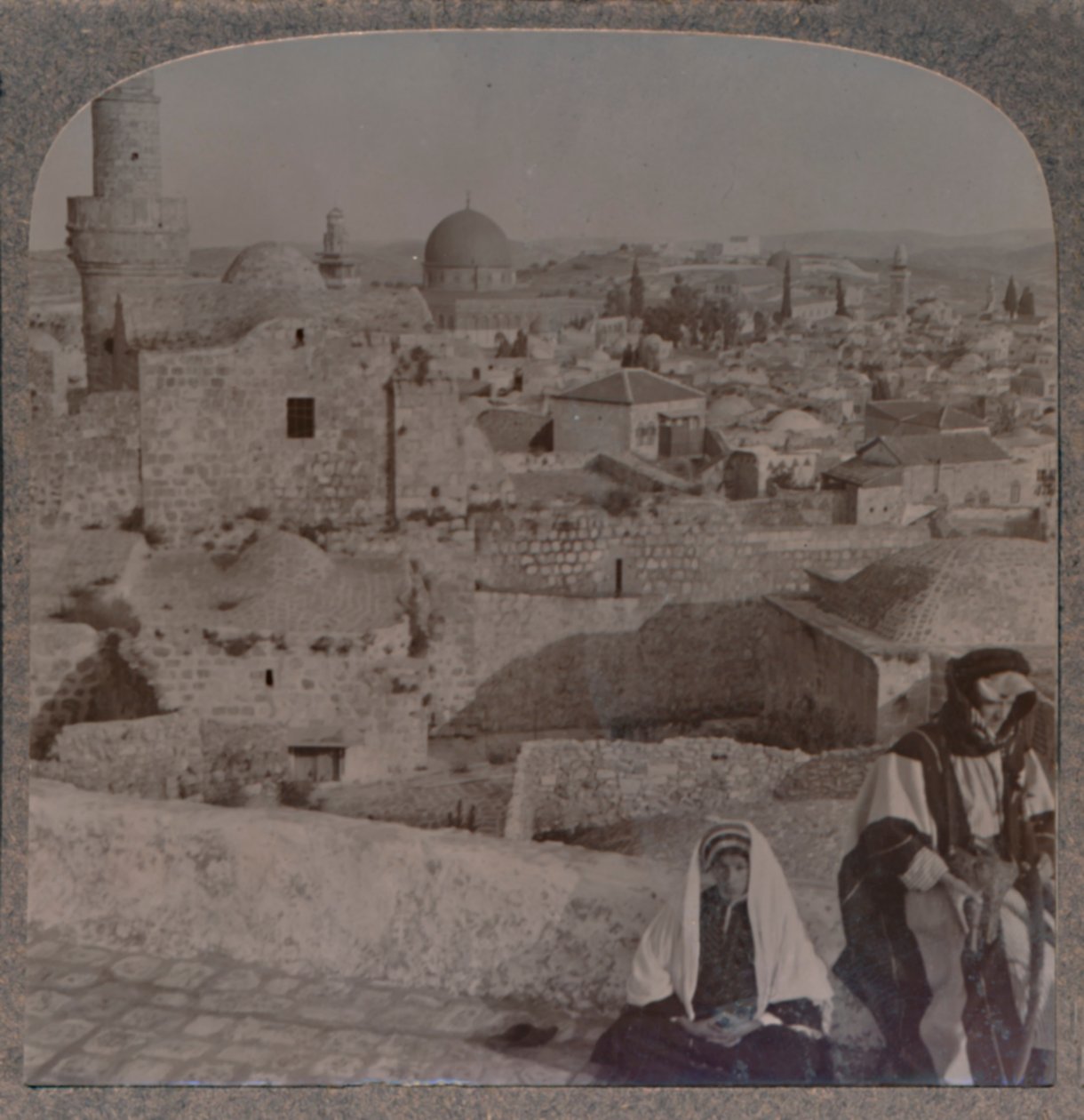 Jerusalem fra skolen over moskeen, viser Tower of Antonio, c1900 av Unbekannt