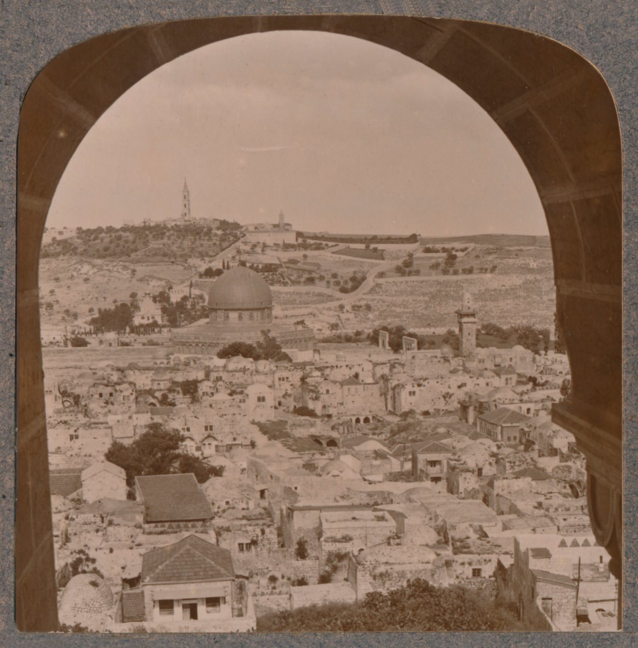 Jerusalem fra klokketårnet til den protestantiske kirke, ca 1900 av Unbekannt
