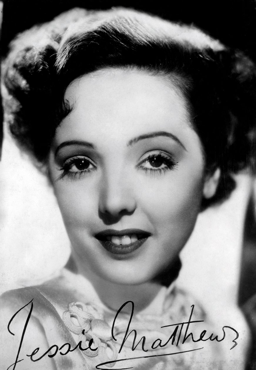 Jessie Matthews 1907-1981, engelsk skuespiller, danser og sanger, ca 1930-c1940-tallet av Unbekannt