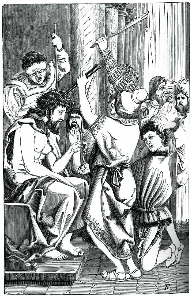 Jesus kronet med torner, 1870 av Unbekannt