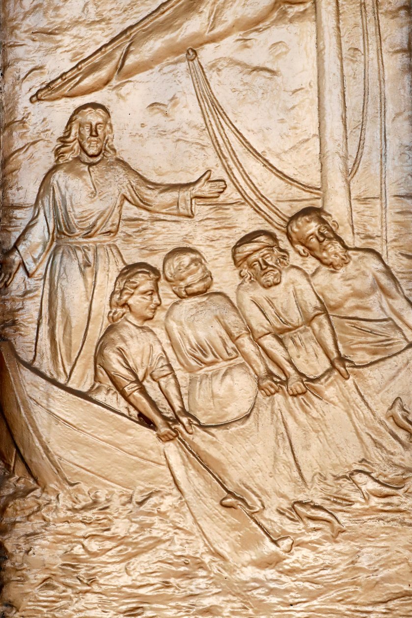 Jesus og apostlene hans fisker, Den mirakuløse fangsten av fisk, Vung Tau, Vietnam, 2018 (bilde) av Unbekannt