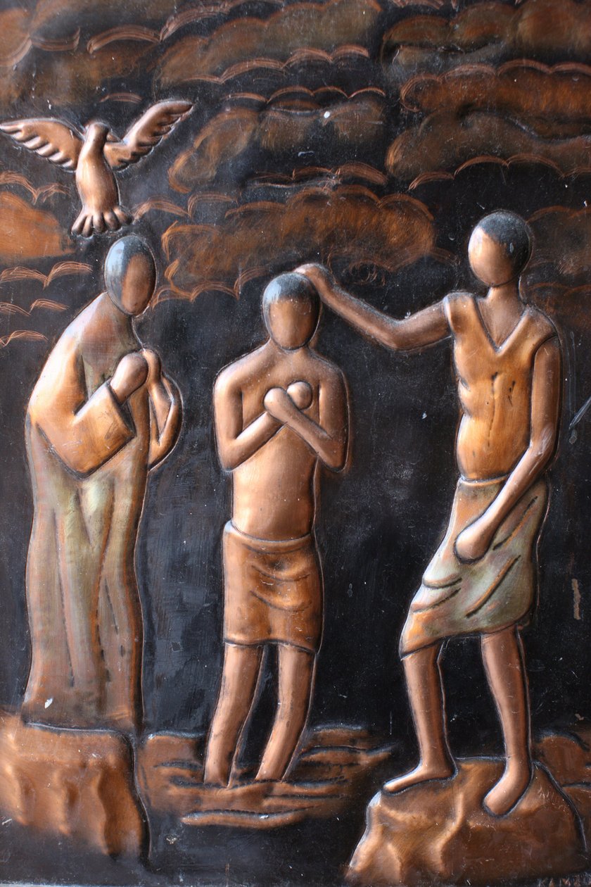 Jesu dåpsstatue Brazzaville Kongo av Unbekannt