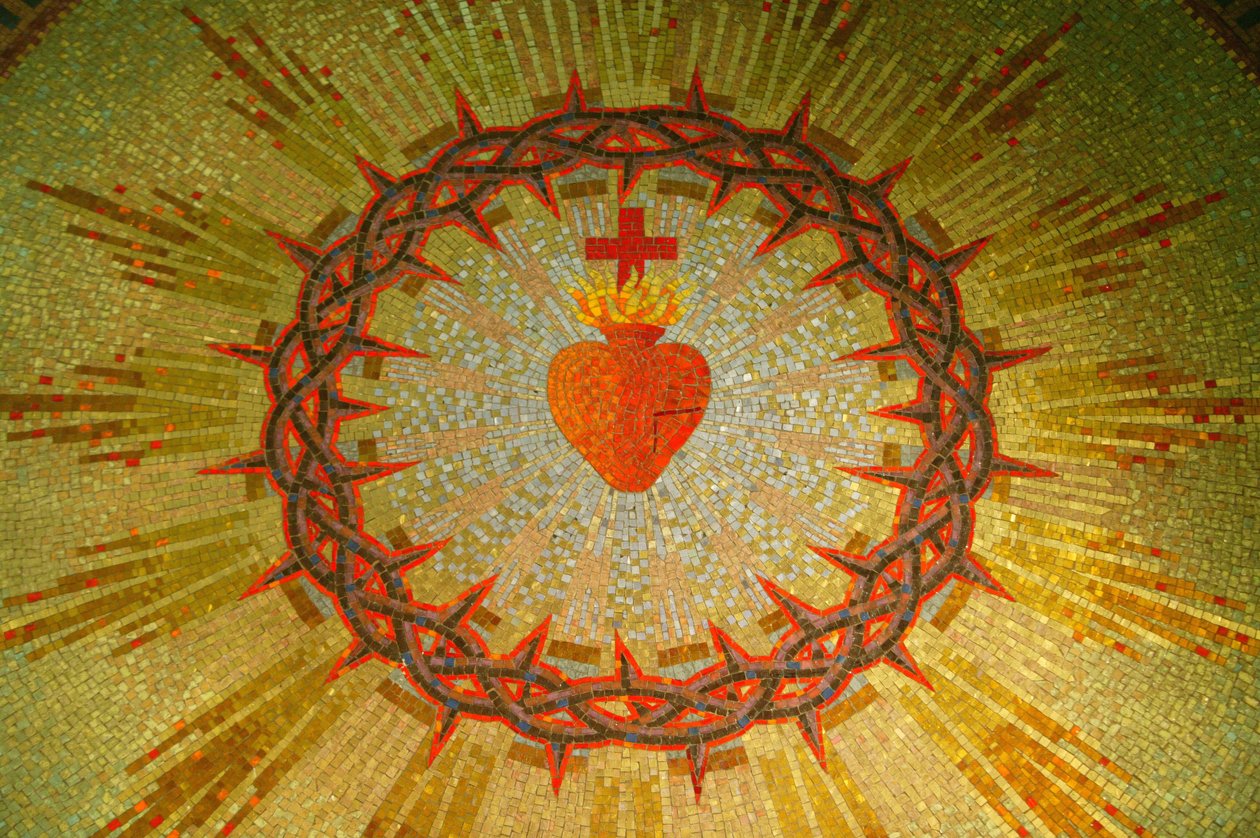 Jesu hellige hjerte. Apparitions kapell Paray le Monial Frankrike av Unbekannt